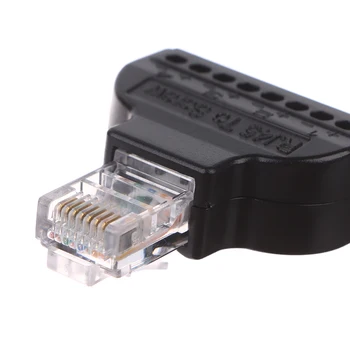 1 комплект сетевого адаптера с разъемом RJ45 на 8-контактный разъем с винтовым блоком Кабель Ethernet CCTV Цифровой Интернет-штекер