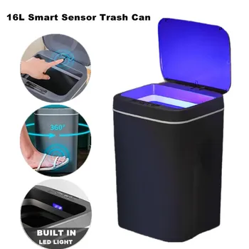 21M Cubo de basura con Sensor automático para el hogar, papelera inteligente eléctrica sin contacto, impermeable